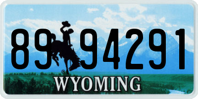 WY license plate 8994291
