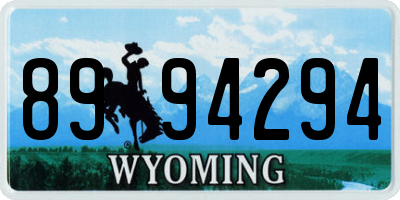WY license plate 8994294