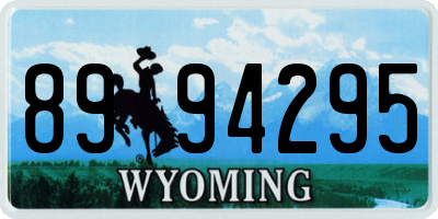 WY license plate 8994295