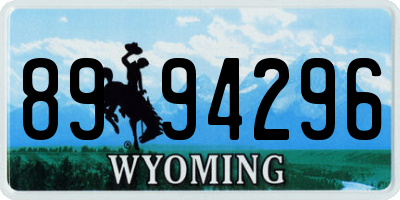 WY license plate 8994296