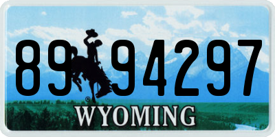 WY license plate 8994297