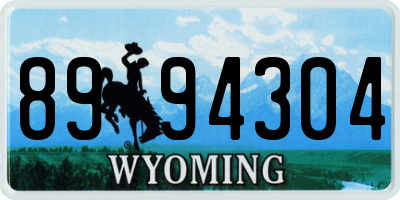 WY license plate 8994304