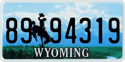 WY license plate 8994319