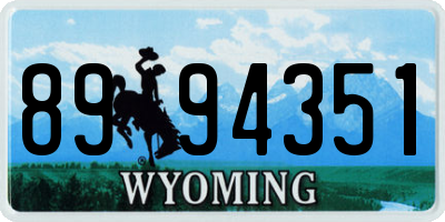 WY license plate 8994351