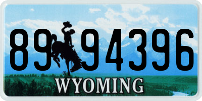 WY license plate 8994396