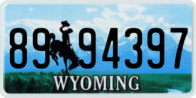 WY license plate 8994397