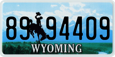 WY license plate 8994409