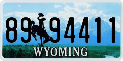 WY license plate 8994411