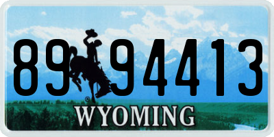 WY license plate 8994413