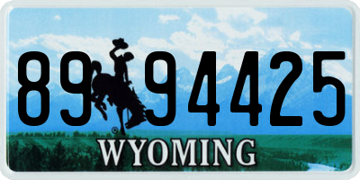 WY license plate 8994425