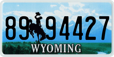 WY license plate 8994427
