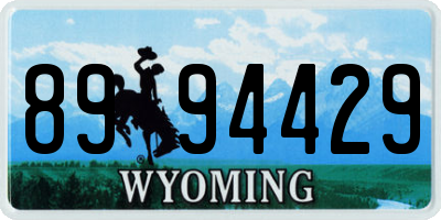WY license plate 8994429