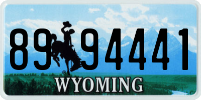 WY license plate 8994441