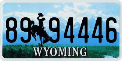 WY license plate 8994446