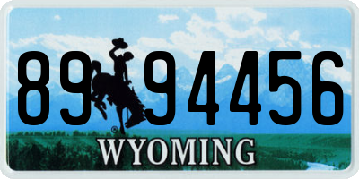 WY license plate 8994456