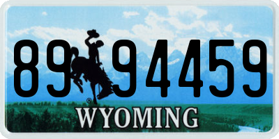 WY license plate 8994459