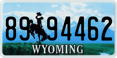 WY license plate 8994462