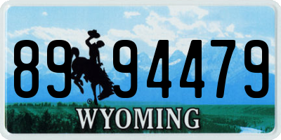 WY license plate 8994479