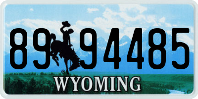 WY license plate 8994485