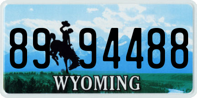 WY license plate 8994488