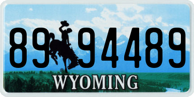 WY license plate 8994489