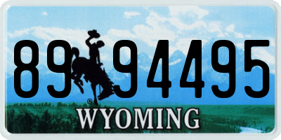 WY license plate 8994495