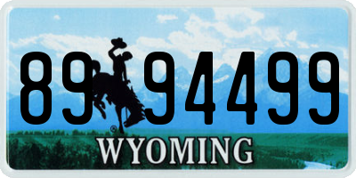 WY license plate 8994499