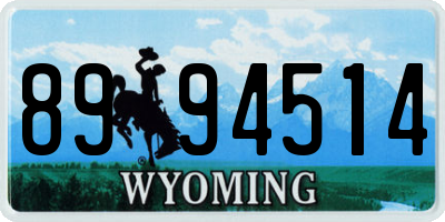 WY license plate 8994514