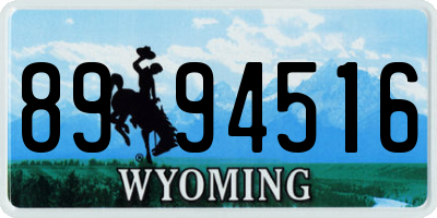 WY license plate 8994516