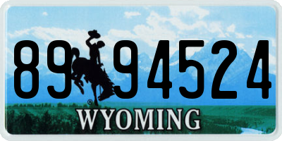 WY license plate 8994524