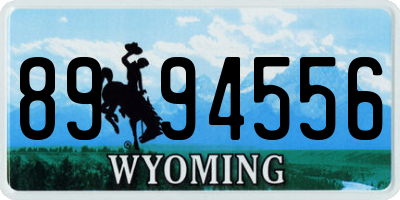 WY license plate 8994556