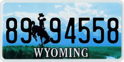 WY license plate 8994558