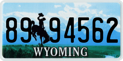 WY license plate 8994562