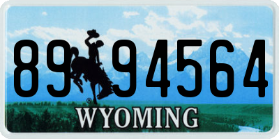 WY license plate 8994564
