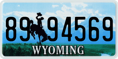 WY license plate 8994569