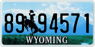 WY license plate 8994571