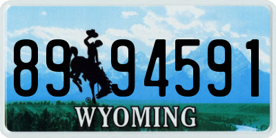 WY license plate 8994591