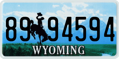 WY license plate 8994594