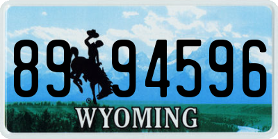 WY license plate 8994596