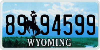 WY license plate 8994599