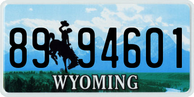 WY license plate 8994601
