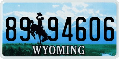 WY license plate 8994606