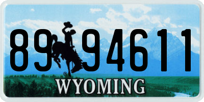 WY license plate 8994611