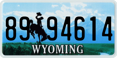 WY license plate 8994614