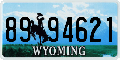 WY license plate 8994621