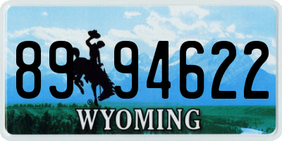 WY license plate 8994622