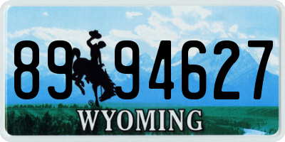 WY license plate 8994627
