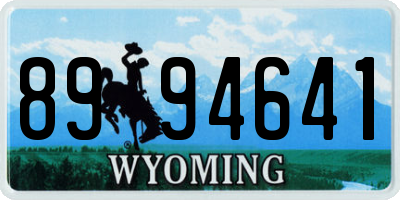 WY license plate 8994641