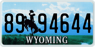 WY license plate 8994644