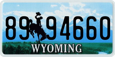 WY license plate 8994660